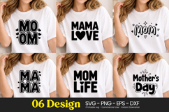 Mom Mama Letter Style Quotes SVG PNG Product Image 1