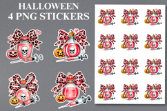 4 Halloween Poison Bottle Stickers Png | Printable Product Image 1