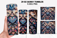 Flower Skinny Tumbler 20oz Wrap Design, Winter Tumbler Wrap Product Image 1