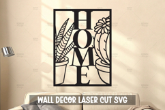 Modern Plant Wall Art SVG I Botanical Laser Cut Wall Art Product Image 1