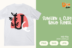 Sunfern &amp; Clay Boho Floral Monogram Product Image 1