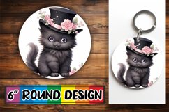 Adorable Watercolor Kitty Sublimation PNG Product Image 1