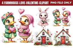 Farmhouse Love Valentine Clipart PNG Product Image 1