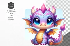 Dragon clipart, Fantasy clipart, Nursery clipart Product Image 1