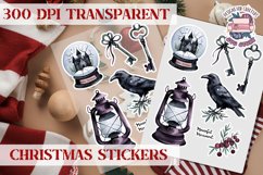 Christmas Sticker Sheet Gothic Dark Winter Holiday PNG Product Image 1