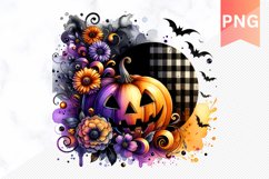 Flowers Halloween Sublimation - Flowers Clipart PNG Design Product Image 1