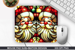 Santa Mouse Pad Sublimation, Christmas Mouse Pad PNG Design Product Image 1