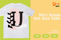 Misty Meadow Muse Boho Floral Monogram Product Image 1
