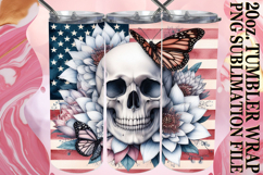 Enchanted days 20oz tumbler wrap, Skull USA Product Image 1