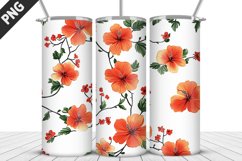 Flowers Tumbler Wrap | Sublimation Design | Tumbler PNG Product Image 1