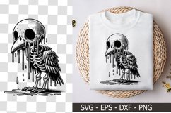 A Melting Bird Skeleton Character - Skeleton SVG Product Image 1