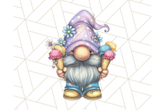 Ice Cream Gnome Clipart PNG Summer Dessert Art, Summer Gnome Product Image 3