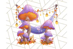 Halloween Witch House Clipart PNG with Potions and Brooms Product Image 3