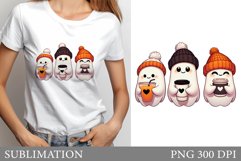 Cute Ghost Sublimation. Cute Ghost T-Shirt Design Product Image 1