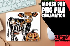 Autumn Halloween Cow Mouse Pad Design Product Image 1