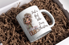 Just a Girl who loves Christmas PNG, Christmas Cute Girl PNG Product Image 2