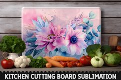 Cutting Board Sublimation Design - Flowers Sublimation PNG Product Image 1