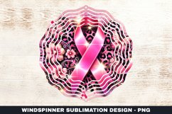Cancer Awareness Ribbon Wind Spinner Sublimation Design Product Image 1