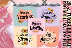 Joyful smiles 20oz tumbler wrap, Quote Product Image 1