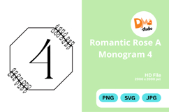 Romantic Rose Monogram Art Product Image 1