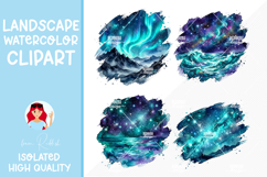 SUPER 50 Galaxy Night Watercolor Landscapes bundle Product Image 8