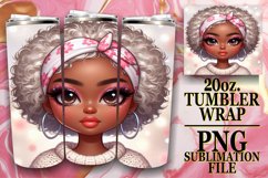 Blissful Sublimation 20oz tumbler wrap, Love Girl Product Image 1