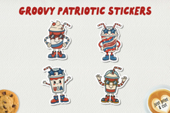 Groovy Patriotic Stickers PNG Product Image 1
