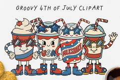 Groovy 4th of July Clipart Bundle 80 PNG Product Image 10