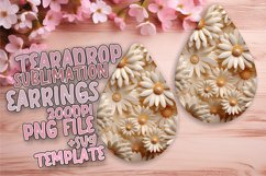 Stylish Flower Teardrop Earrings Product Image 1