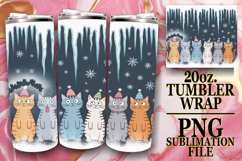 Vibrant Joy 20oz tumbler wrap, Funny Cat Product Image 1