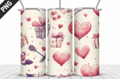 Valentines Love Skinny Tumbler PNG Wrap| Valentines Tumbler Product Image 4