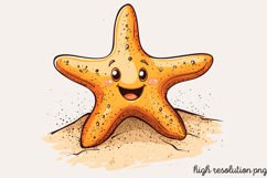 Summer Sea Animals Clipart PNG Product Image 1