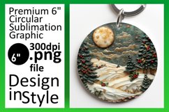 Colorful Round Design Keychain Artwork , Christmas Product Image 1