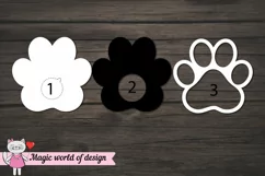 Dog paw candy dome Holder Svg, Paper Cut template Product Image 4