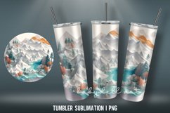 3D Tumbler Wrap Sublimation PNG | Winter 3D Tumbler Product Image 3