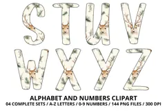 Sage Green Christmas Alphabet Png Clipart, letters doodle Product Image 4