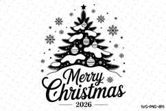 Merry Christmas 2026 Svg | Christmas Svg | Svg Cut Files Product Image 1