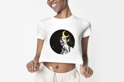 Celestial woman png, Witch svg, Mystical girl svg, Witchy Product Image 2