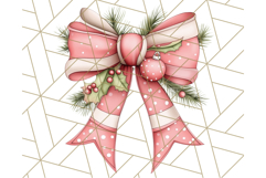 Muted Cozy Christmas Bows PNG Clipart, Winter Holiday Png Product Image 3