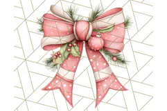 Muted Cozy Christmas Bows PNG Clipart, Winter Holiday Png Product Image 3