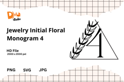 Jewelry Initial Floral Monogram Product Image 1