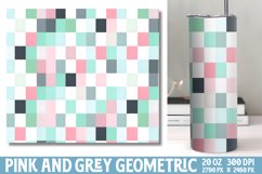Pink and Grey Geometric Papers Tumbler Wrap Product Image 1