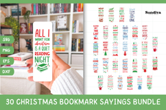 30 Christmas Bookmark Sayings SVG For Book Lovers Bundle Product Image 1