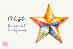 Retro Star Clipart Groovy Disco Christmas PNG Product Image 4