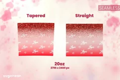Red Glitter Tumbler Wrap | Skinny 20 oz | Valentines Day Product Image 2