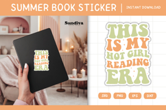 Printable Summer Book Lover Sticker | Hot Girl Reading Era Product Image 1