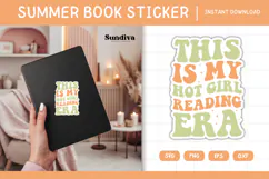 Printable Summer Book Lover Sticker | Hot Girl Reading Era Product Image 1