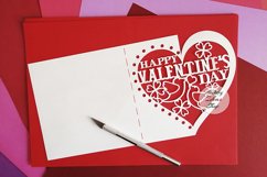 Happy Valentine&#039;s Day Card SVG, Greeting Card Template SVG Product Image 5