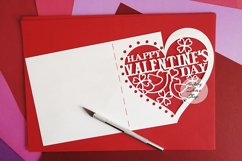 Happy Valentine's Day Card SVG, Greeting Card Template SVG Product Image 5