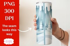 Christmas Highland cow tumbler wrap for sublimation Product Image 2